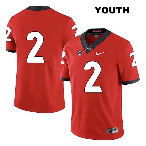 Georgia Bulldogs Youth Richard LeCounte #2 NCAA No Name Legend Authentic Red Nike Stitched College Football Jersey SJK8156BC